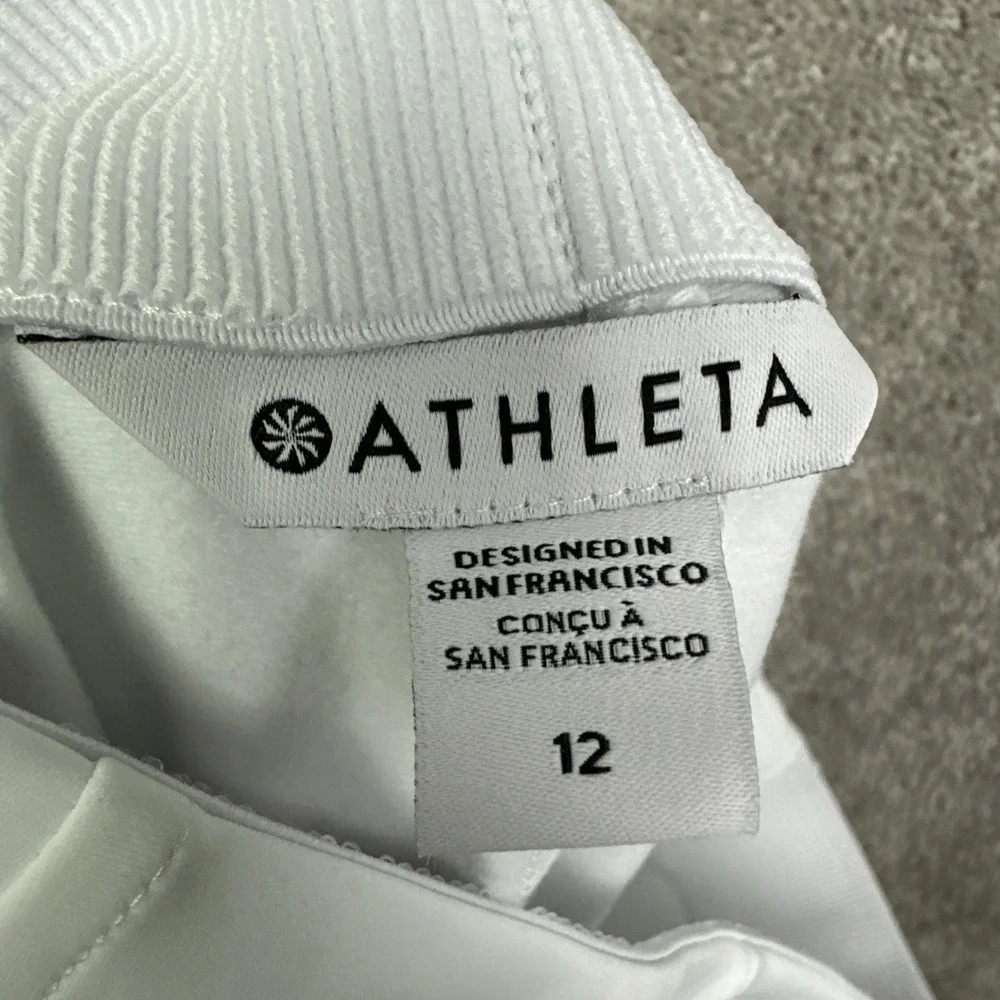 Athleta Glacier White Snow Skinny Pants‎ Size 12 Luxe Fabric Ski Pants